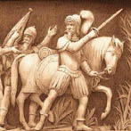 Spanish Conquistador Leading his Horse, Peru