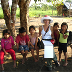 Zoe Helene with the Shipibo Children who named her 